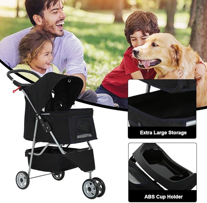 BestPet Cruiser – 3-Wheel Lightweight Pet Stroller