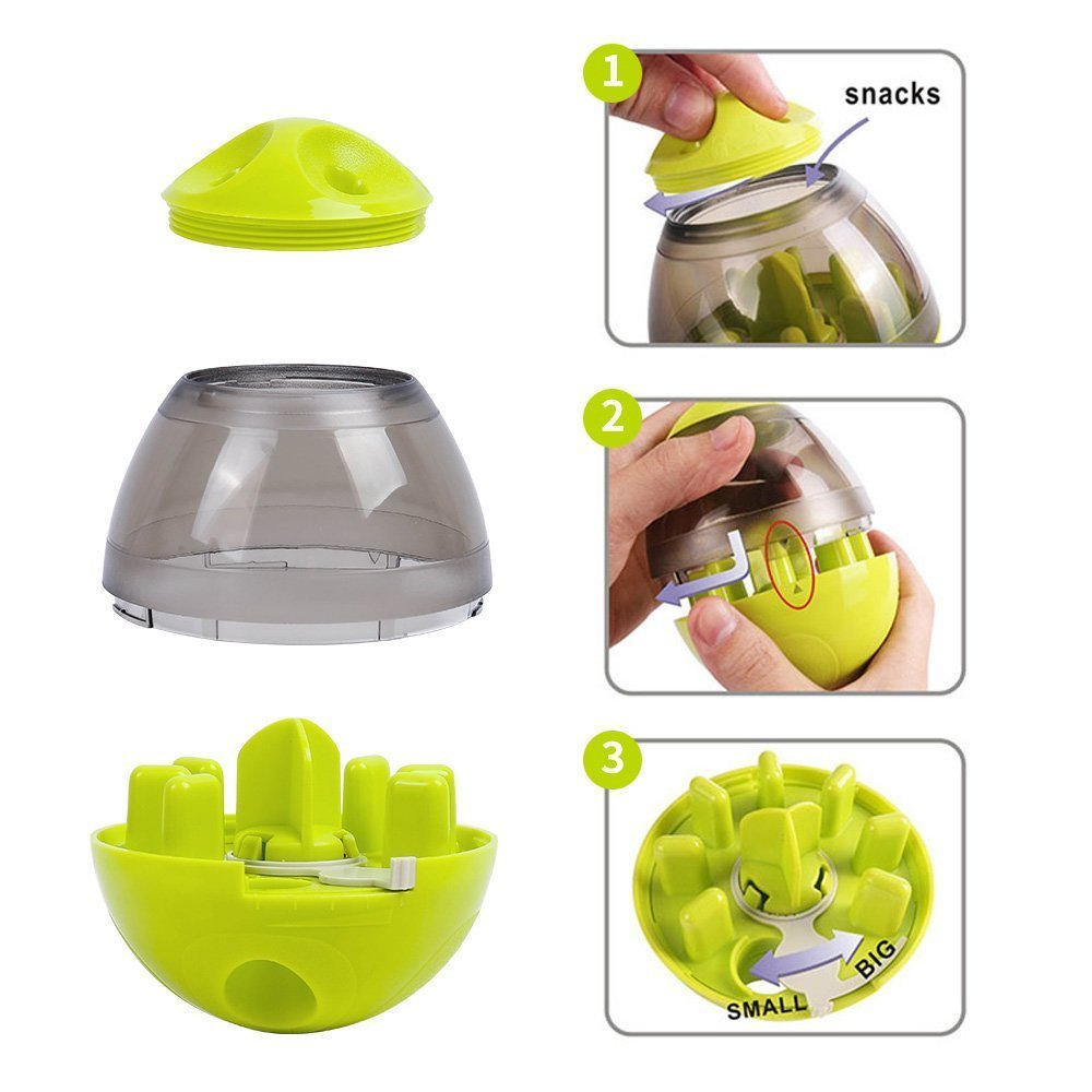 Interactive Dog Food Tumbler – Puzzle Feeder & Dispenser Toy