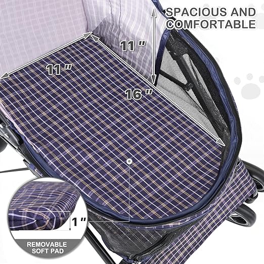 MoNiBloom 4-Wheel Pet Jogger Stroller