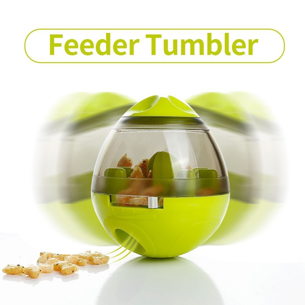 Interactive Dog Food Tumbler – Puzzle Feeder & Dispenser Toy