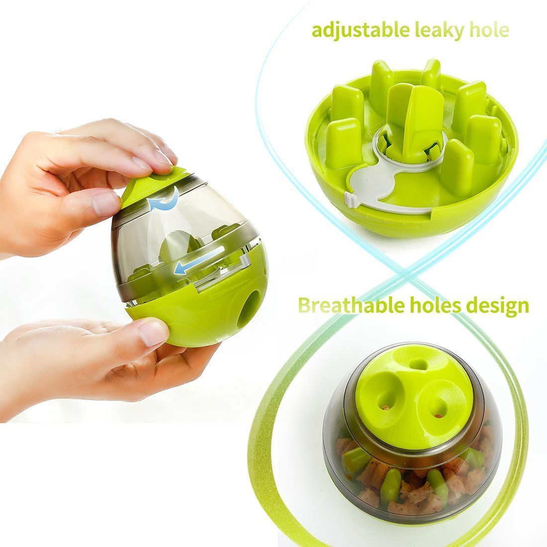 Interactive Dog Food Tumbler – Puzzle Feeder & Dispenser Toy
