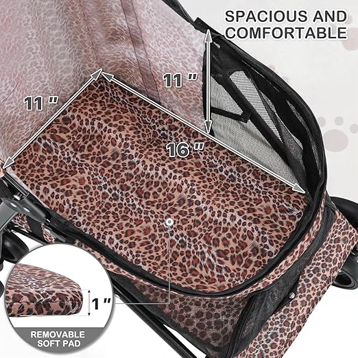 MoNiBloom 4-Wheel Pet Jogger Stroller
