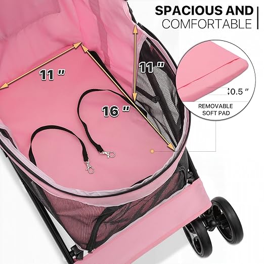 MoNiBloom 4-Wheel Pet Jogger Stroller