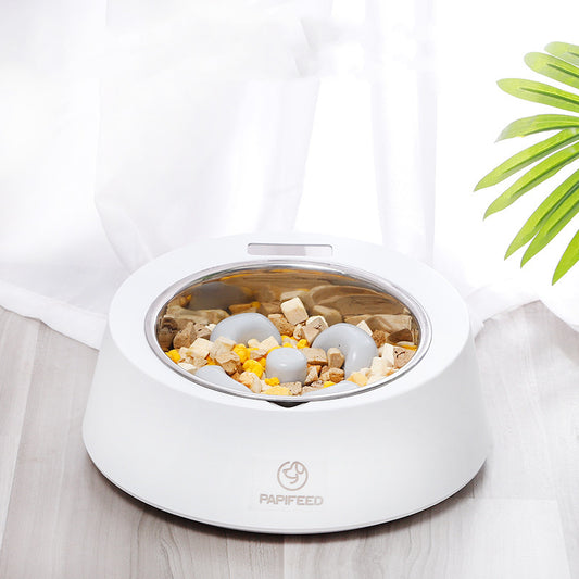 Smart Slow Feeder Bowl - Weighted Pet Food Dish for Dogs & Cats