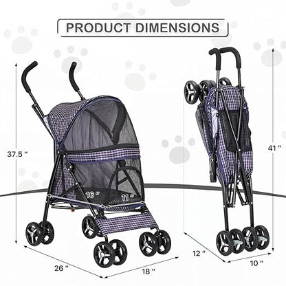 MoNiBloom 4-Wheel Pet Jogger Stroller
