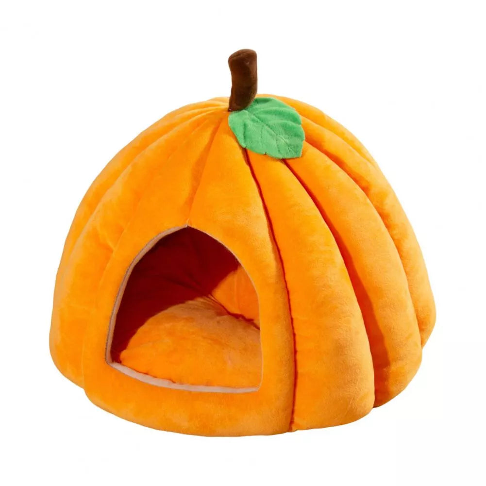 Cozy Pumpkin Pet Bed for Cats