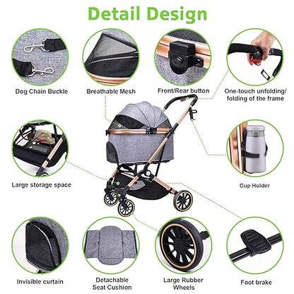 360° Rover Cruiser – All-Terrain Dog & Cat Buggy (3in1)